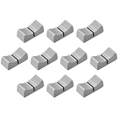Immagine di U/D Manopola di ricambio per console, mixer, slider, fader, 24 x 11 10 mm, compatibile con mixer Yamaha, Soundcraft e Behringer, pezzi (grigio)
