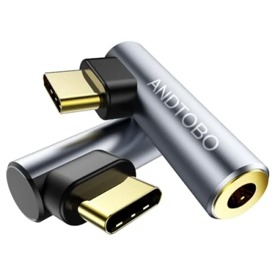Immagine di Adattatore Audio da USB C a 3,5mm, 2 Pack Tipo 3,5mm Per Cuffie 90 Gradi con DAC Chip iPhone 16/15 Plus Pro Max, iPad Air, Galaxy S23/S22/S21 Ultra, Pixel