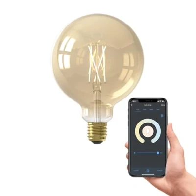 Immagine di Calex Smart E27 G125 7W filamento LED 806lm oro