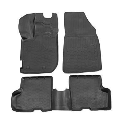 Immagine di NORM 3D Tappeti Tappetini Auto In TPE Gomma Su Misura Per Duster 2017 2024, Kit di 4 Pezzi, Inodore Con Bordo Alto cca 5 cm, Colore Nero, Antiscivolo