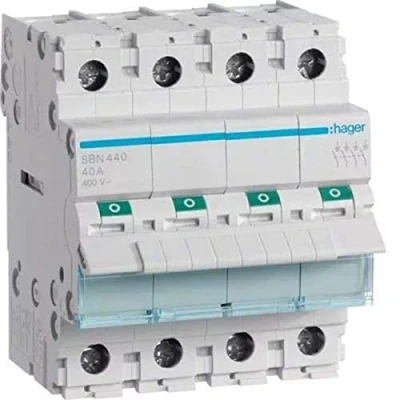 Immagine di Hager Sb Interruttore Modular Taglio 4 Poli 40 A