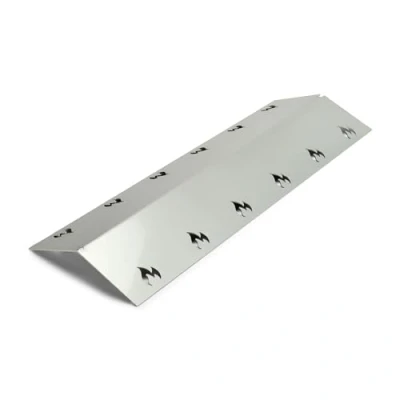 Immagine di Grillrost.com Das Original Copertura del bruciatore in Acciaio Inossidabile 435x150mm Extra Forte 1,5mm Si Adatta a Molte Griglie