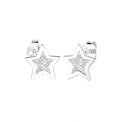 Immagine di Elli Orecchini Donna a Stelline con Motivo Stella Smalto in Argento Sterling 925