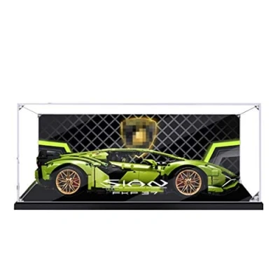 Immagine di Tirff Acrilico Vetrina Teca Compatibile con Lego 42115 Technic Lamborghini Sián FKP 37, A Prova di Polvere in Acrylic Display Case per 42115, (Modello Non Incluso)