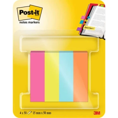 Immagine di Post It Segnapagina in carta, Collezione Poptimistic, 12.7 mm x 44.4 mm, 50 foglietti/blocchetto, 4 blocchetti/confezione, 7100259443