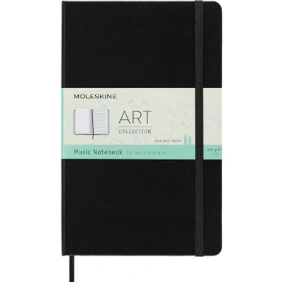 Immagine di Moleskine Art Collection Music Notebook, Album Musica con Copertina Rigida e Chiusura ad Elastico, Carta Adatta a Penne, Matite Penne Stilografiche, Colore Nero, Large 13 x 21 cm, 192 Pagine