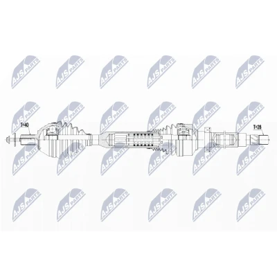 Immagine di NTY NPW VV 136 Albero motore / Semiasse Assale anteriore 1020 VOLVO: XC60 I