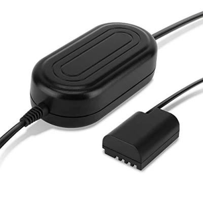 Immagine di subtel® Alimentatore DMW AC8 + DCC12 compatibile con Panasonic Lumix DMC GH3 GH4 DC GH5 GH9 ca. 3m Coupler accu Adattatore Alimentazione da corrente di rete Accoppiatore CC, dummy battery