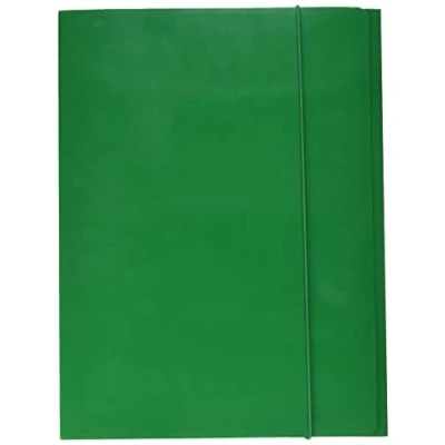 Immagine di Alevar Cartella 3 Lembi con Elastico 600 g, Formato A4, Colore Verde, Confezione da 10 Pezzi