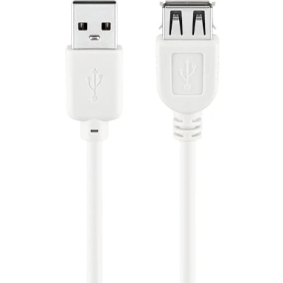 Immagine di Goobay 96196 Cavo Prolunga USB 2.0 ad Alta Velocità, Bianco, 0.30m Lunghezza del