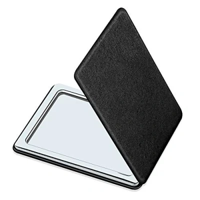 Immagine di YT Direct Specchio double face, compatto, portatile, senza distorsioni, per uomini, donne e ragazze, colore: nero