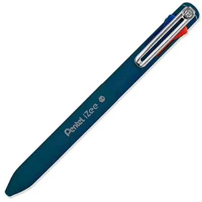 Immagine di Pentel BXC470 DC iZee Penna a sfera 4 colori, colori assortiti (nero/rosso/blu/verde) tramite pulsanti laterali in inchiostro, spessore tratto 0,5 mm, ricaricabile, 1 pezzo