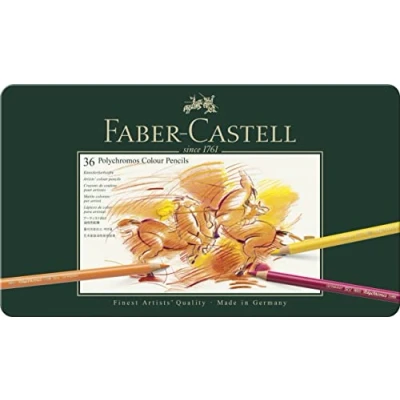 Immagine di Faber Castell Matite colorate Policromo, custodia in metallo da 36, riceverete 1 confezione, contenuto della confezione: astuccio 36 pezzi