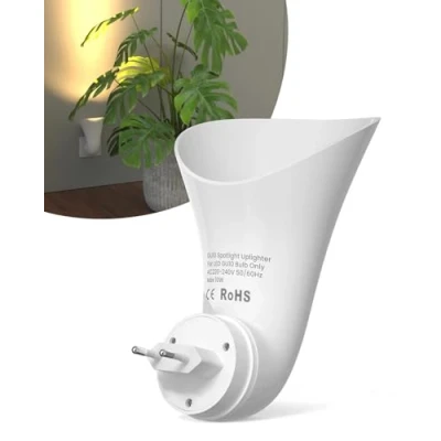 Immagine di BrightArk Plug in Wall Light GU10 Faretto Applique Uplighters Lampade da Parete Interne per Soggiorno Ingresso Camera letto (Lampadina non Inclusa)