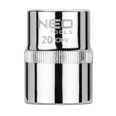 Immagine di NEO TOOLS Serie di bussole 1/2Pollici 3124 20 mm Acciaio al cromo vanadio SuperLock 08 020