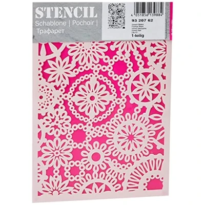 Immagine di efco Stencil Design Fiore 1 DIN a 5, plastica, Trasparente