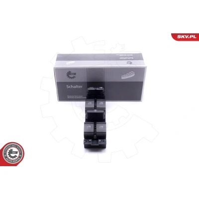 Immagine di ESEN SKV 37SKV183 Interruttore, Alzacristallo lato conducente, anteriore Sx SKODA: Fabia I Hatchback, Octavia 1 Combi, Combi