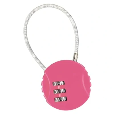 Immagine di JDXun Lucchetti per Bagagli, Lucchetto Combinazione a 3 Cifre, Codice Resettabile Bagagli Viaggio, Armadietto con Cavo Palestra, Armadietto, Valigia(Rosa)