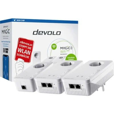 Immagine di Devolo MAGIC 2 WiFi next Multiroom Kit 2400 Mbit/s Collegamento ethernet LAN Wi Fi Bianco 3 pz