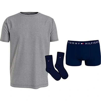 Immagine di Tommy Hilfiger Trunk SOCK TEE SET Pigiama, Uomo, Taglia: Medium, Desert sky/medium heather