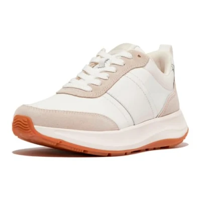 Immagine di Fitflop F Mode Flow Tessuto/Camoscio/Pelle Sneakers Flatform, Scarpa Donna, Mix Bianco Urbano, 37 EU