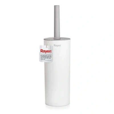 Immagine di Rayen Spazzolino WC con Coperchio Pulizia efficiente Ultra Morbido 37x9,2cm, Bianco, 37 x 9.2 cm