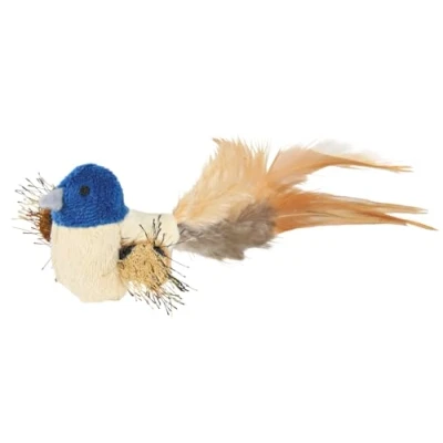 Immagine di TRIXIE Uccelli Con Piume E Catnip, Felpato, 8 Cm