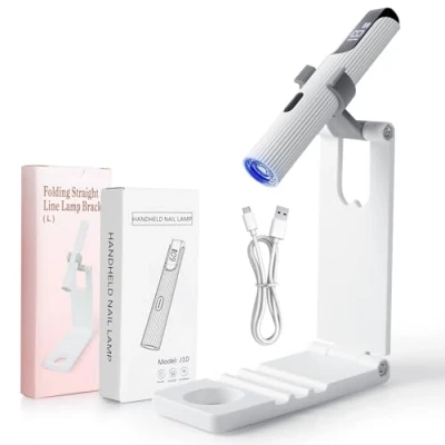 Immagine di Romon Mini Lampada UV LED Unghie, USB Ricaricabile e Portatile, Unghie Piccola 3W, Gel con Supporto, 20/60 Timer, per Asciuga Salone di Casa, Bianco