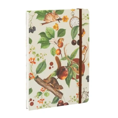Immagine di Kokonote: quaderno Puntinato Autumn Dream A5 con rilegatura a mano, copertina rigida e chiusura elastica, carta d&#039;avorio 90g/m², ideale come bullet journal o appunti