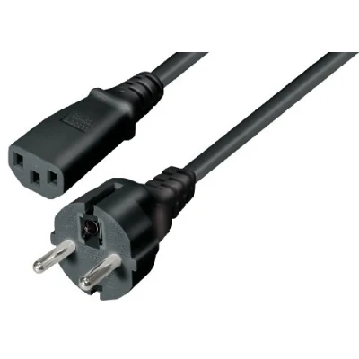 Immagine di Cavo con presa Schuko per collegamento apparecchi frigoriferi, conforme a IEC 320 C13, lunghezza 5,0 m 1 pezzo