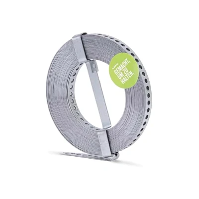 Immagine di Alberts 334130 Nastro forato, con o senza box di srotolamento, zincato procedimento Sendzimir, larghezza 12 mm, lunghezza 10 m