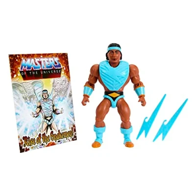 Immagine di Masters of the Universe Origins Bolt Man, Action Figure, personaggio per combattimenti da gioco e collezione, Giocattolo Bambini 6+ Anni, HKM66