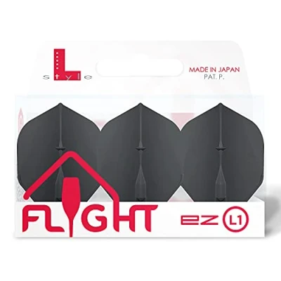 Immagine di LSTYLE Alette per freccette: L1 EZ standard, freccette con punta morbida e in acciaio, colore nero