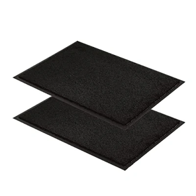Immagine di ASTRA zerbino resistente tappetino antiscivolo interno per ingresso antracite 40 x 60 cm set da 2 pezzi
