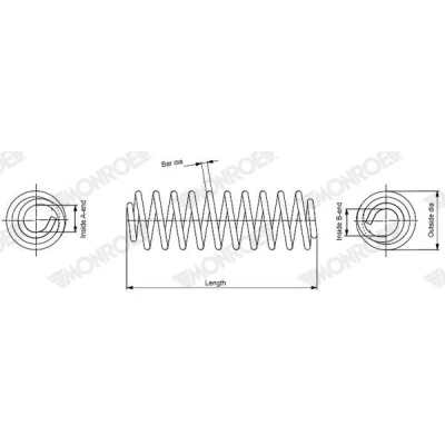 Immagine di MONROE SP4514 Molle ammortizzatori Molla ad elica SUZUKI: Vitara IV SUV (LY) 1.6, 1.6 AllGrip, DDiS, DDiS 1.4 T