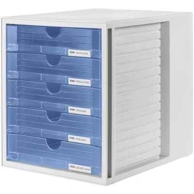 Immagine di HAN Systembox 1450 64 Cassettiera Grigio DIN A4 Numero cassetti: 5