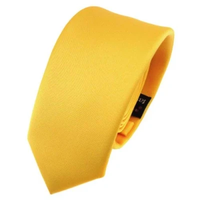 Immagine di TigerTie stretta raso cravatta giallo Uni