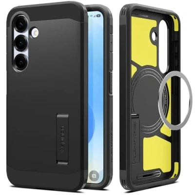 Immagine di Spigen Cover Tough Armor (AI) MagFit Compatibile con Samsung Galaxy S25 Plus Nero