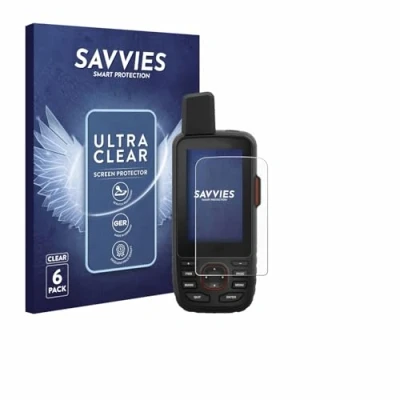 Immagine di savvies (6 Pezzi Pellicola Protettiva per Garmin GPSMAP 66i Protezione Schermo Trasparente