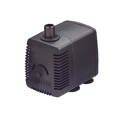 Immagine di Amtra Stream 480 Pompa per acquario ad immersione, silenziosa, portata d&#039;acqua regolabile, lt/h 4,3W 230v, Piccola Aspira Acqua Fontanella Gatti, Presepe, idroponica