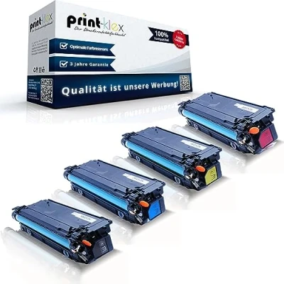 Immagine di 4 cartucce toner Print Klex compatibili con HP Color Laserjet Enterprise M554 M554dn Series M555dn W2120A W2123A