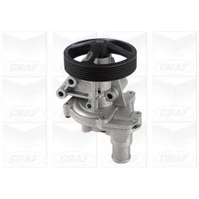 Immagine di GRAF PA1256 Pompa acqua con coperchio, anello tenuta meccanico Metallo 130mm per trasmissione cinghia Poly V FORD: Ranger Mk3