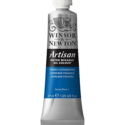 Immagine di Winsor &amp; Newton Olio Idrosolubile Artisan, Colori a Olio, Senza Solventi, Miscibile con L&#039;acqua, Tubo di 37 ML, Colore Oltremare Francese