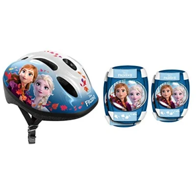 Immagine di Stamp Casque + Coudières/Genouillères II, Casco gomitiere/Ginocchiere Ragazza, Blu, LA Reine des NEIGES 2