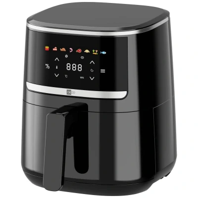 Immagine di aeco COMPACT Friggitrice ad aria calda 1500 W Funzione timer, Rivestimento antiaderente Nero