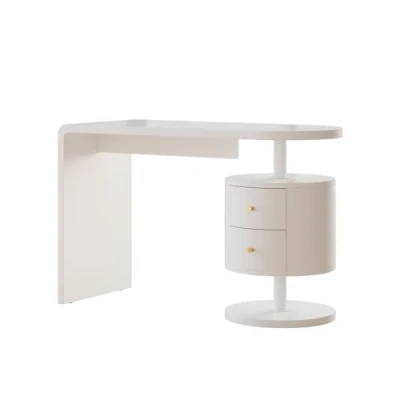 Immagine di Vicco Scrivania Lara, Bianco lucido, 120 x 50 cm con 2 cassetti