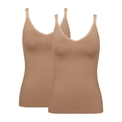Immagine di Sloggi GO 2 PACK Maglietta intima, Donna, Taglia: 65A C. 70A/B, Nostalgic brown