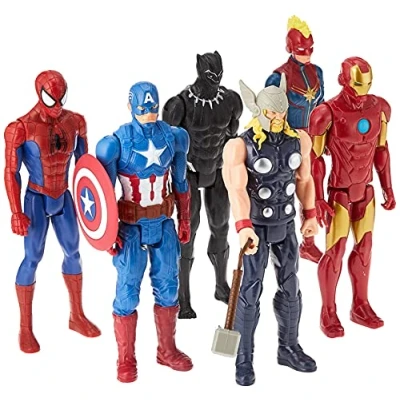 Immagine di Hasbro Marvel Titan Hero Series, confezione multipla con 6 action figure da 30 cm, ispirate ai fumetti Marvel, per bambini e bambine dai 4 anni in su