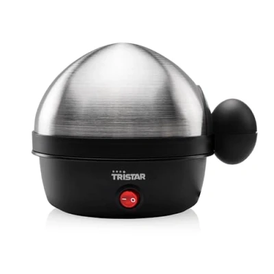 Immagine di Tristar EK 3076 Cuociuova con misurino, Spia luminosa acciaio inox, Nero