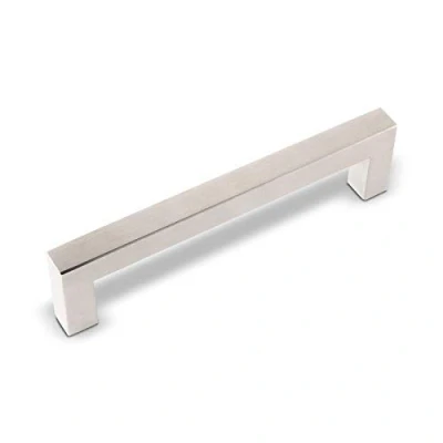 Immagine di SOTECH 10 Maniglie per mobili E3 in vero acciaio inox BA 160 mm (profilo 15 x mm) guide cassetti